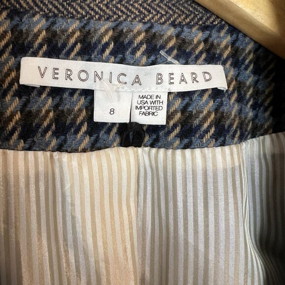 Veronica Beard Faustine Houndstooth Patchwork Dickey Jacket Size 8 Blazer - Picture 2 of 12
